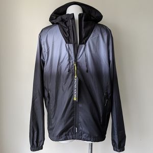 Body Glove Men's Ombre Lightweight Hooded Jacket, Grey L NWT